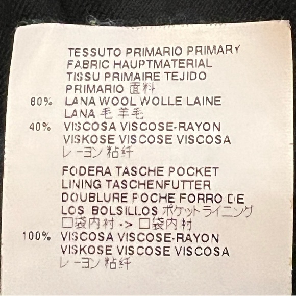 MM6 Maison Martin Margiela Paris Black Wool Blend Dress Pants Trousers US 4 - Picture 14 of 15